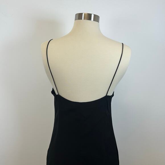 ZARA New Limited Edition LONG CONTRAST BLACK Dress Women’s Size M - Picture 9 of 12